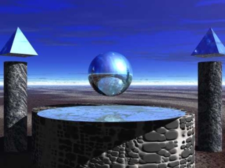 3D rendering of magic well